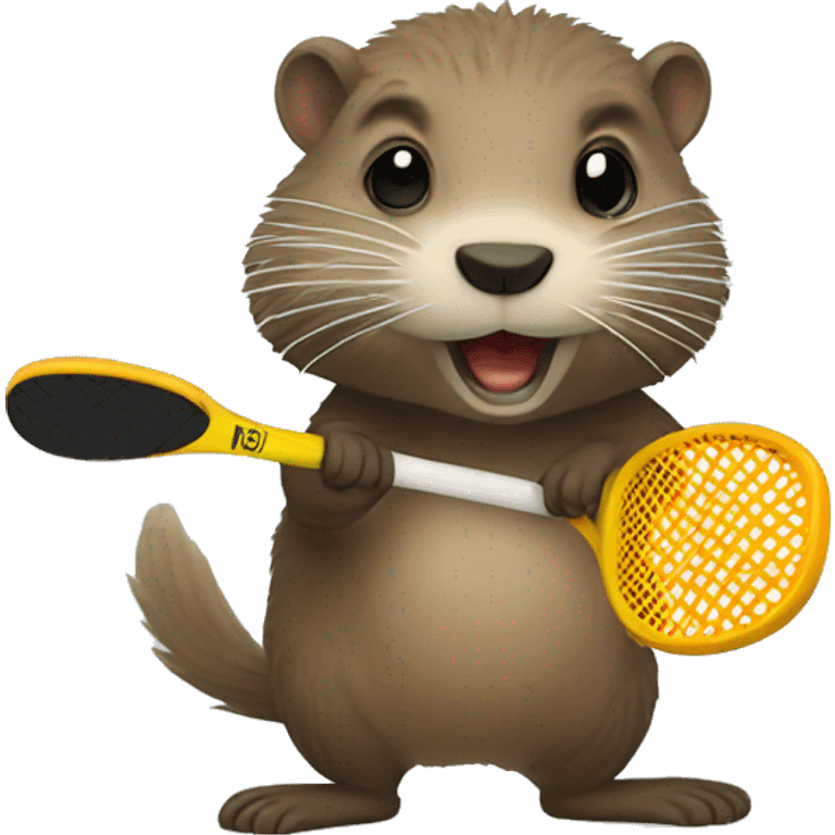 Nutria jugando al padel emoji