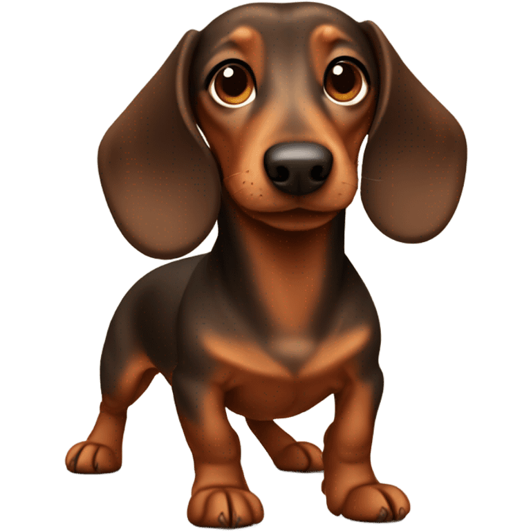 Brown dachshund  emoji