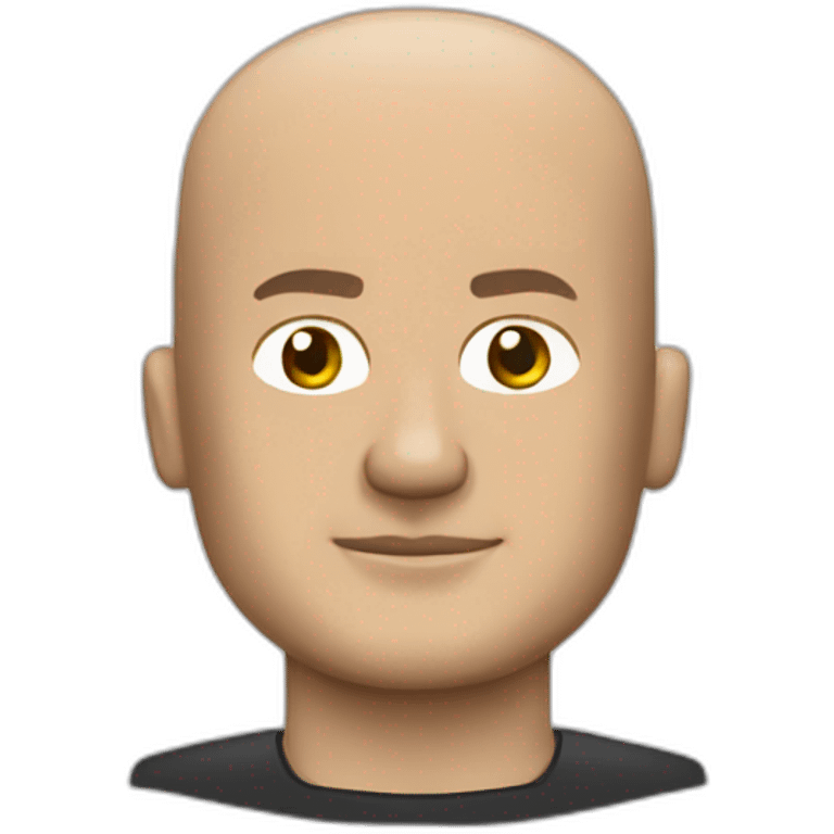 Bald man Lego like emoji