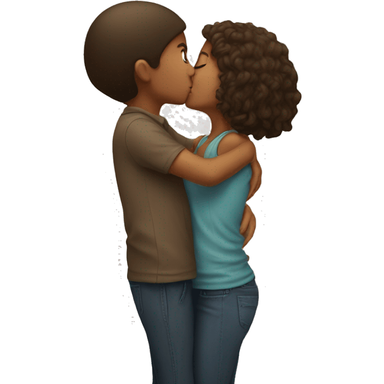 Boy kissing a girl emoji