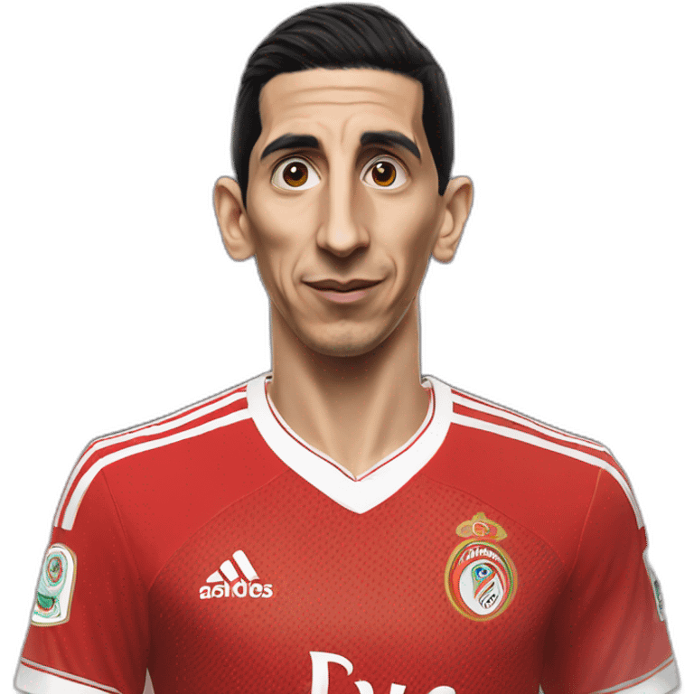 Angel Di Maria realistic with Benfica jersey emoji