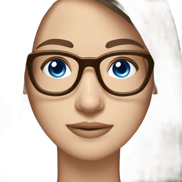 Reading brown hair blue eyes long straight brown hair glasses white skin woman glases emoji