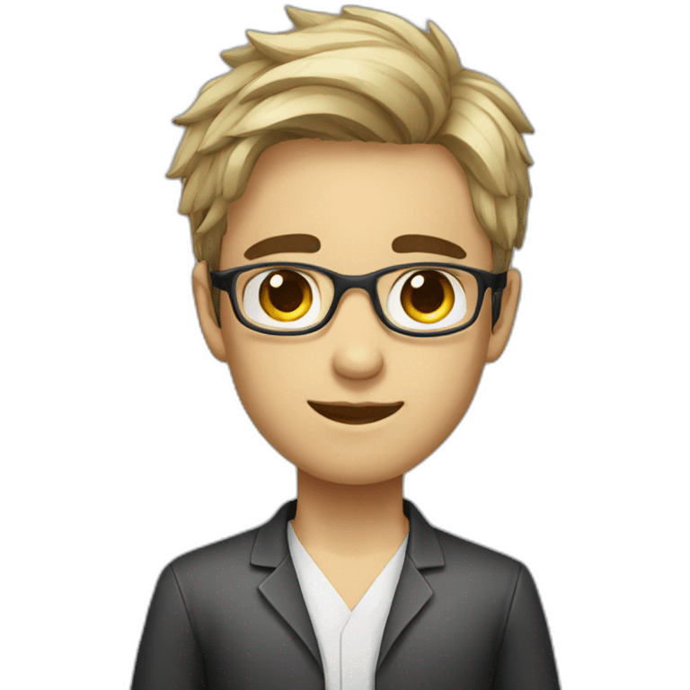 young male optometrist with black hairs emoji