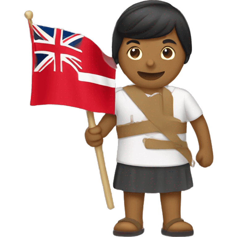 A person holding a Tongan flag  emoji