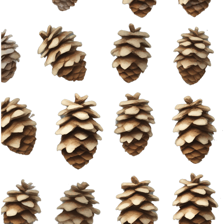 snowy Spruce pine cone emoji