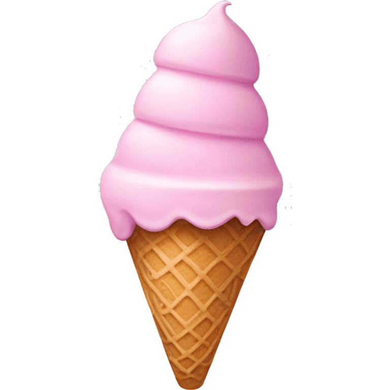 Pastel pink ice cream emoji