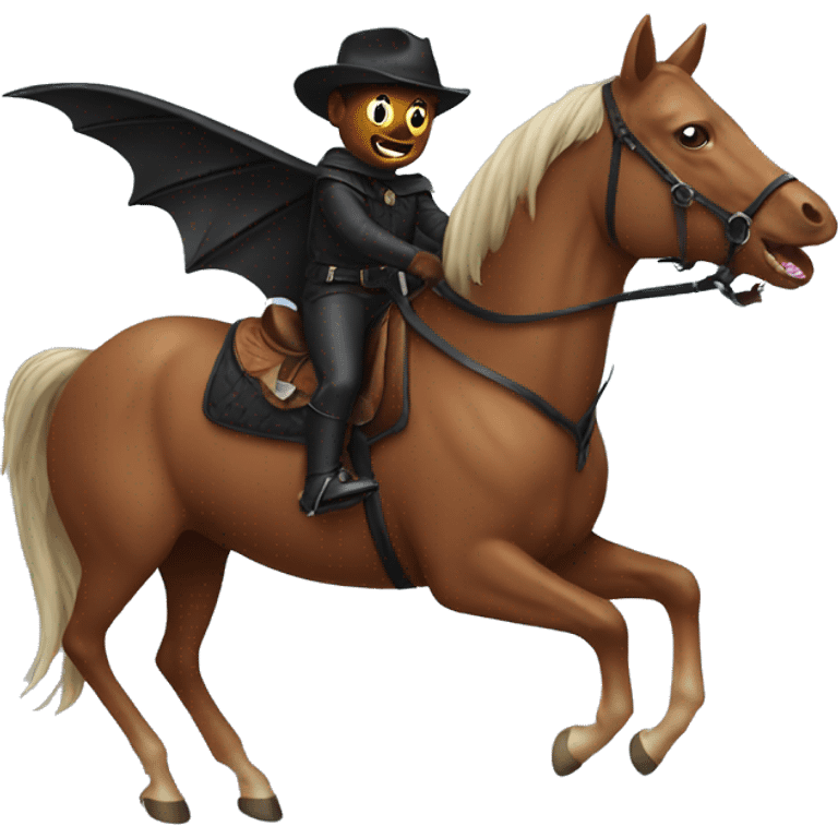 Bat riding a horse emoji