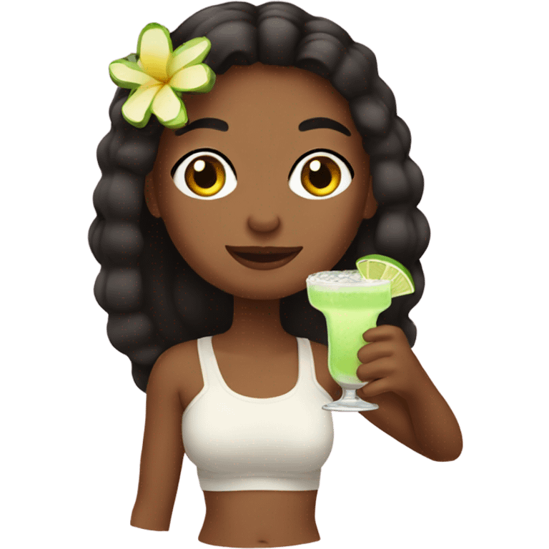 Girls drinking margaritas emoji