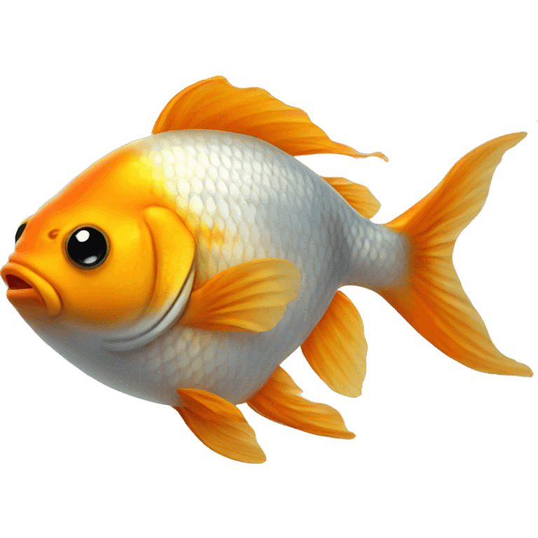 Fat goldfish emoji