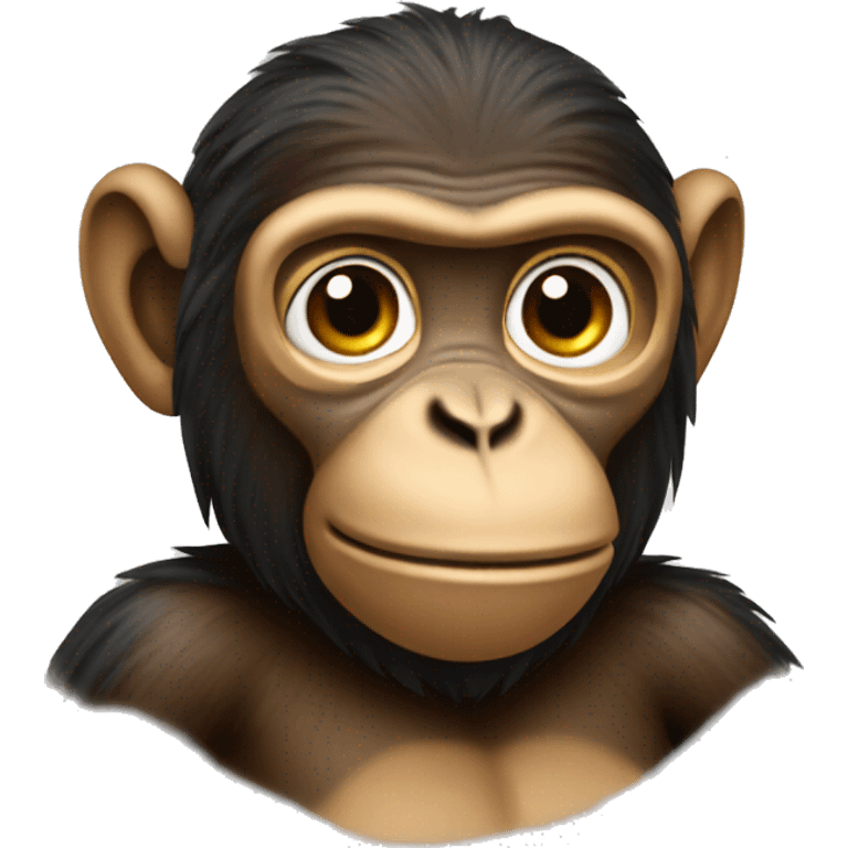 Smart monkey emoji