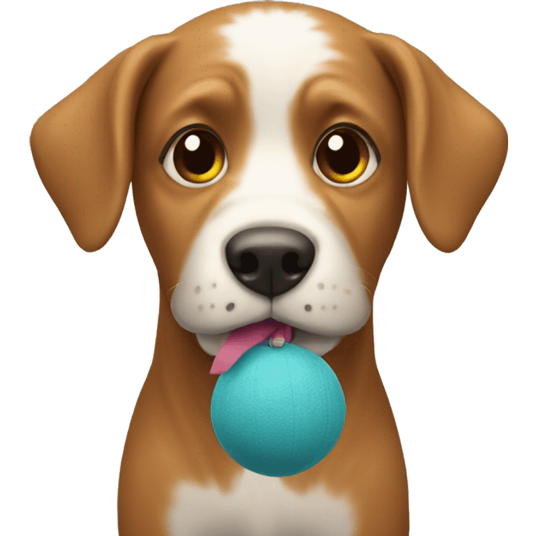 Dog with toy emoji