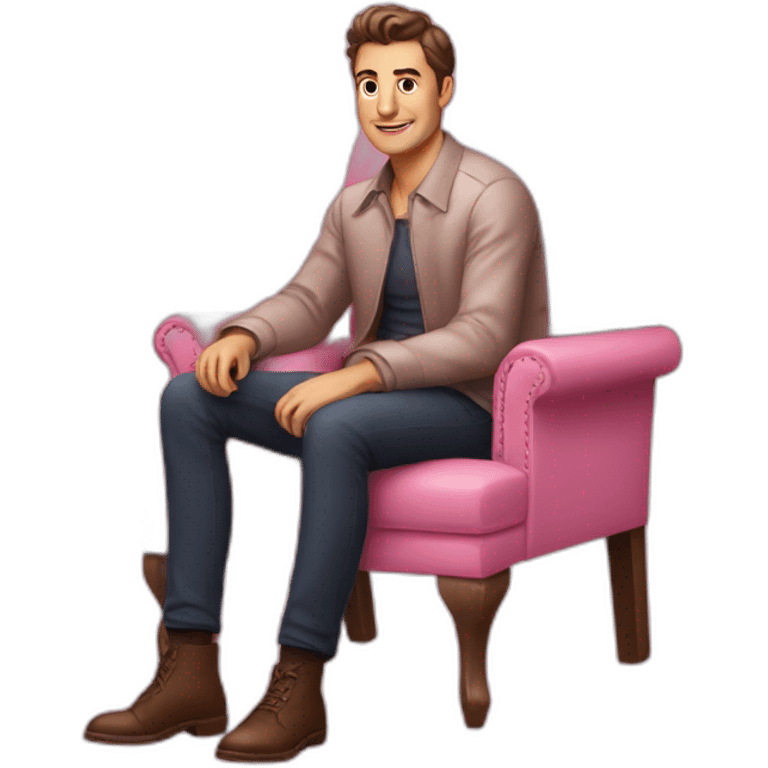 Robert Scott Wilson Scott sitting on pink chair emoji