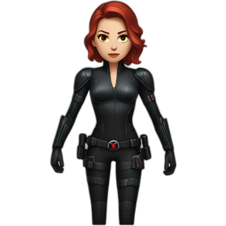 fullbody Black Widow emoji