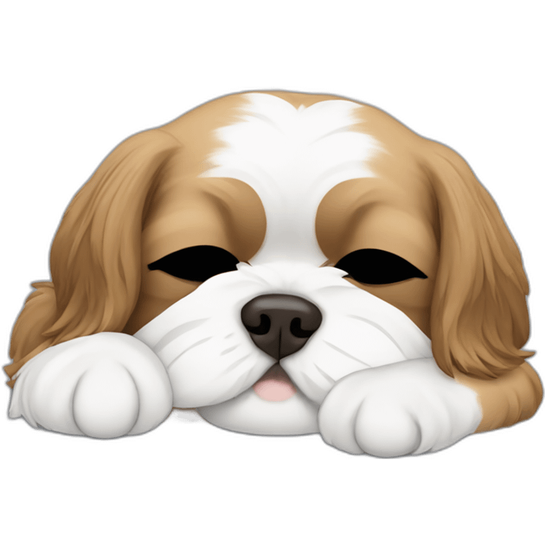 Shih tzu sleeping emoji