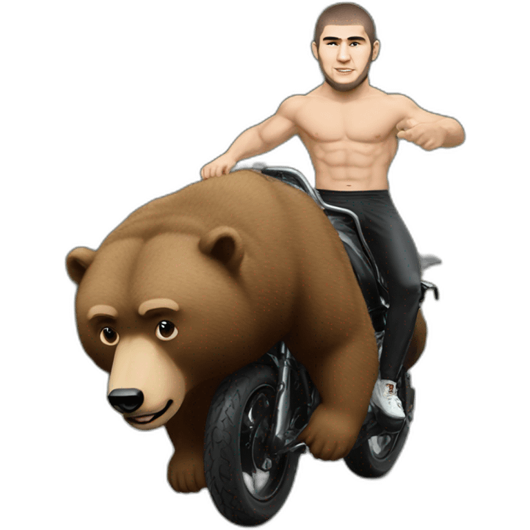 khabib nurmagomedov riding a bear emoji