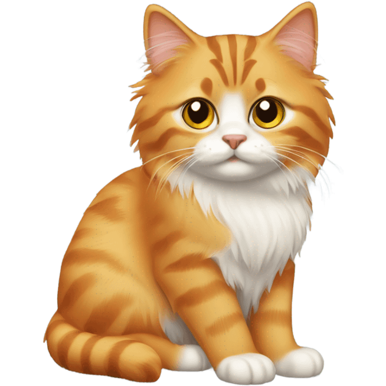 Orange tabby siberian cat emoji