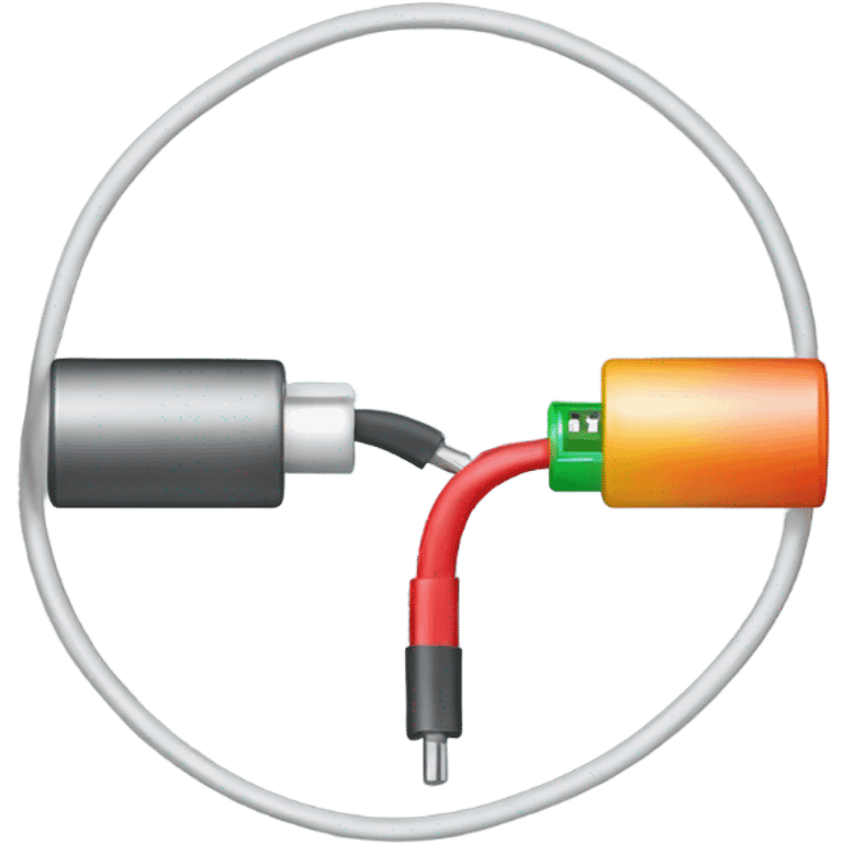 law of ohm: ring of( cable positive battery  resistor negative battery) emoji