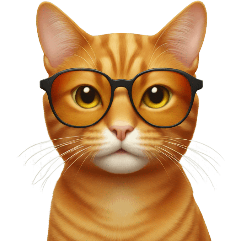 Ginger cat with sunglasses emoji