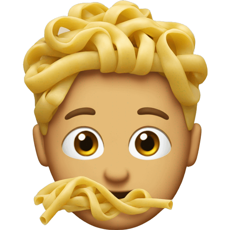 Emoji having pasta emoji