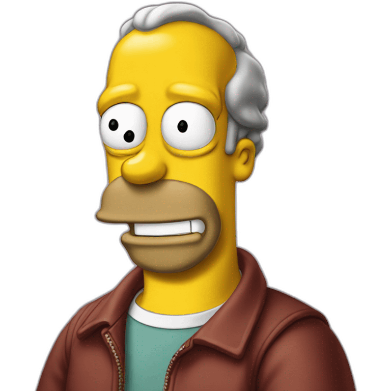 Homer Simson venant de se reveiller emoji