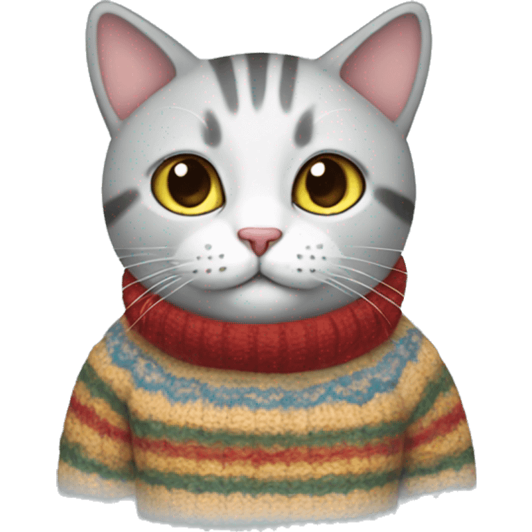 Cat wearing a sweater emoji