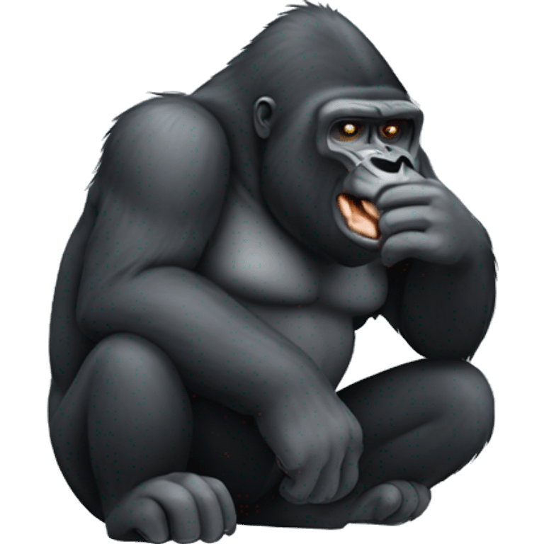 Gorilla farting emoji