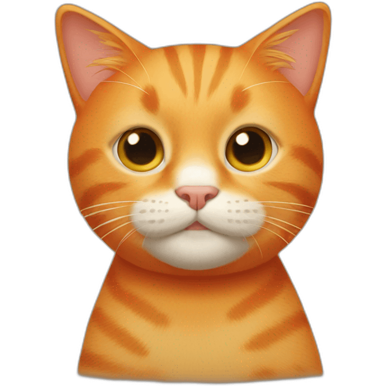 Orange cat say bye bye  emoji