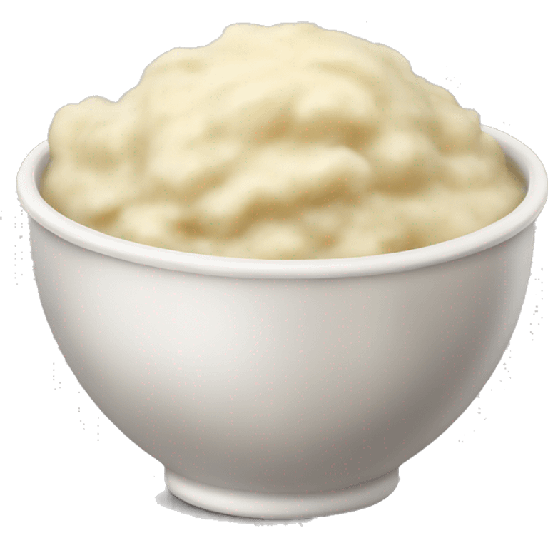 A bowl of mashed potatoes and gravy emoji