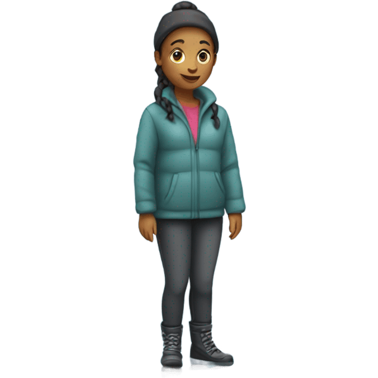 Girl standing on ice  emoji