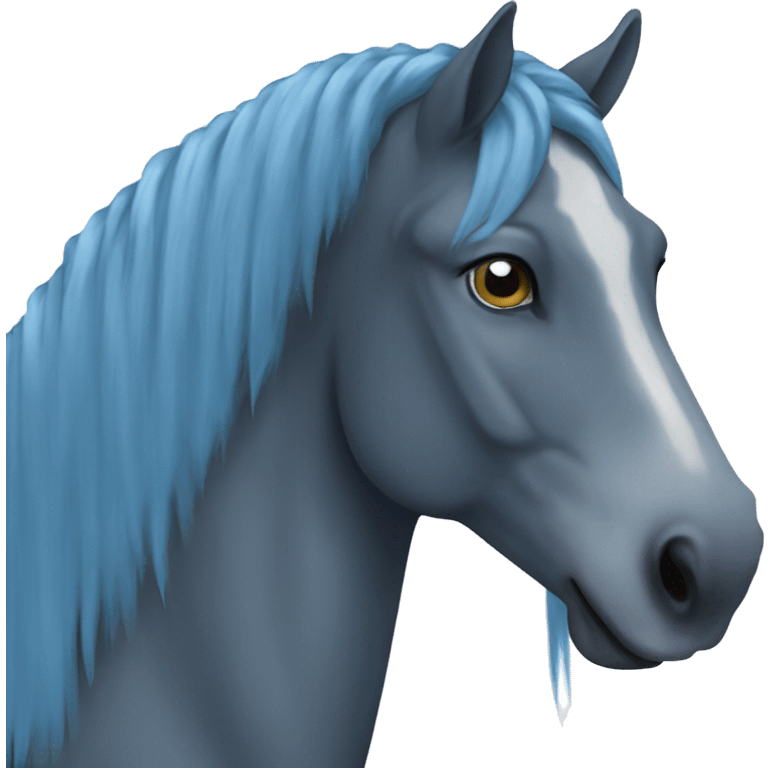 Blue horse emoji