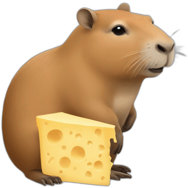 Capybara with cheese emoji