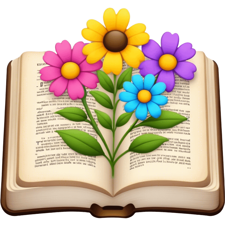 Bible with flowers  emoji