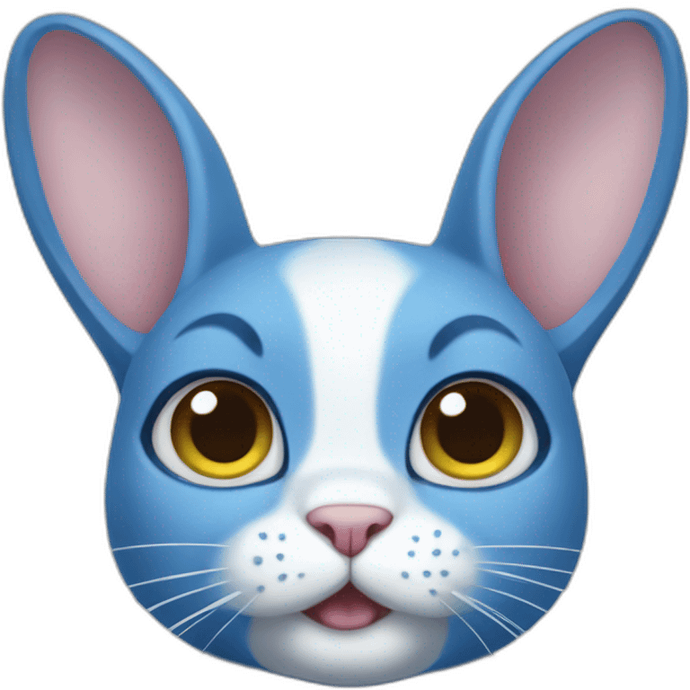 blue rabbit cat emoji