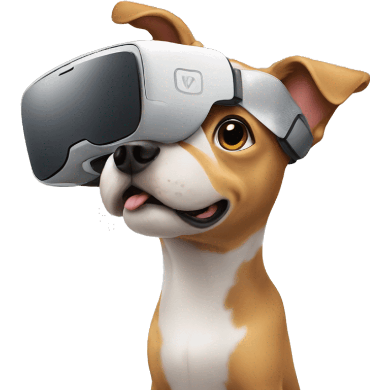 Dog with vr emoji