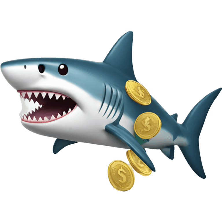 Shark with money emoji