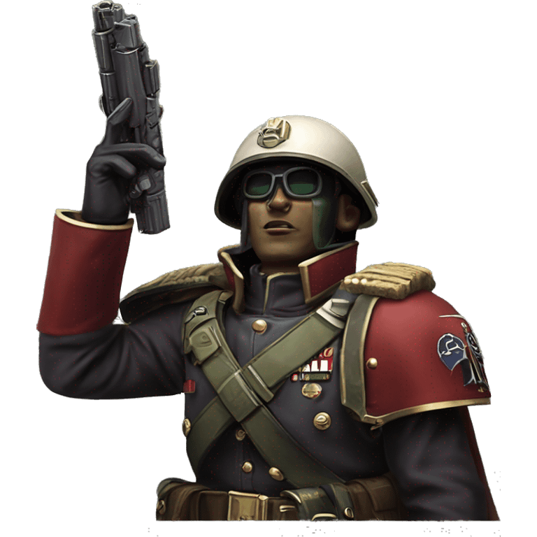 Warhammer 40k Cadian Guardsman salute emoji