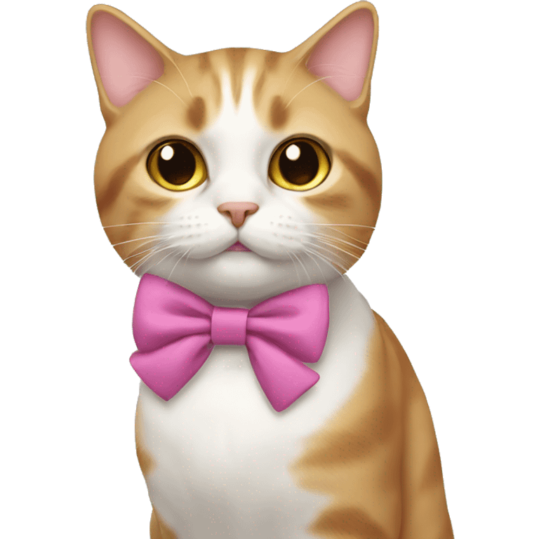 cat wearing a bow emoji