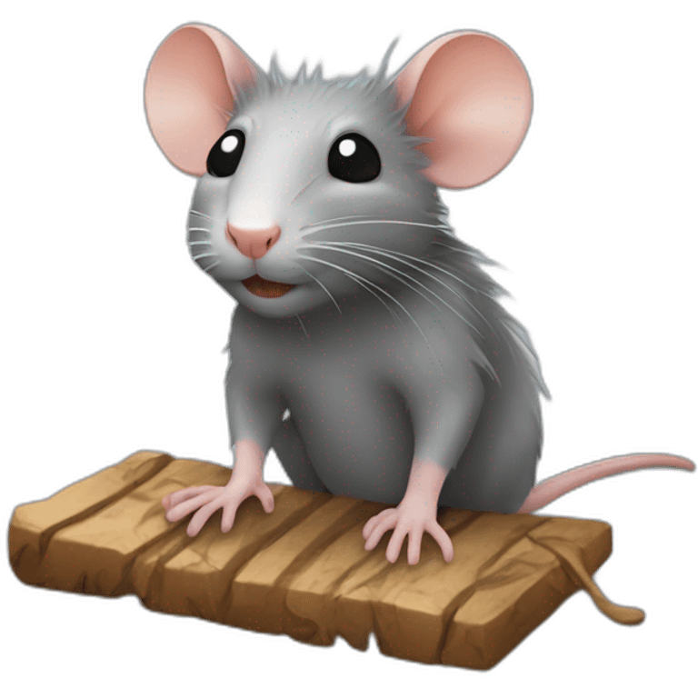 Rat sur une raton laveur emoji