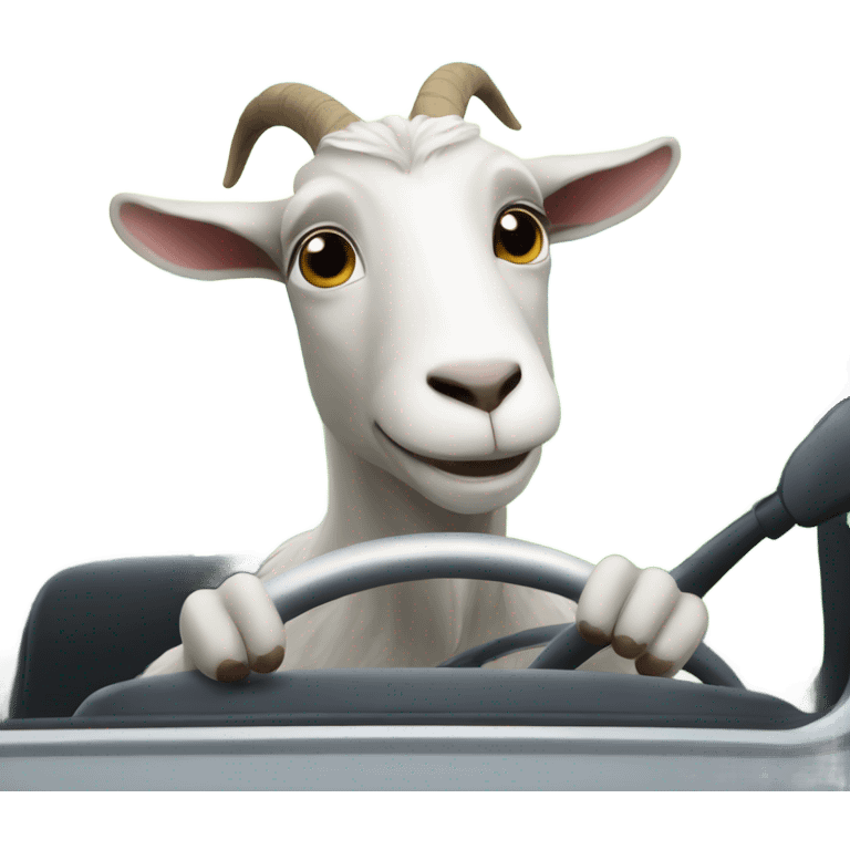 goat driving home emoji