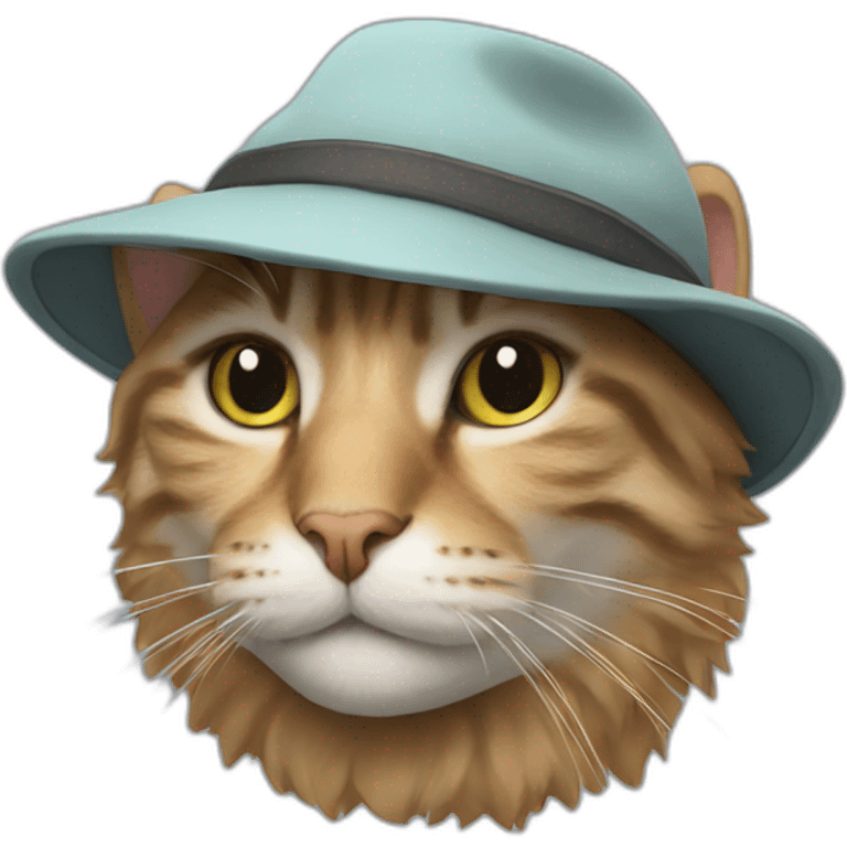 cat with a hat north face emoji