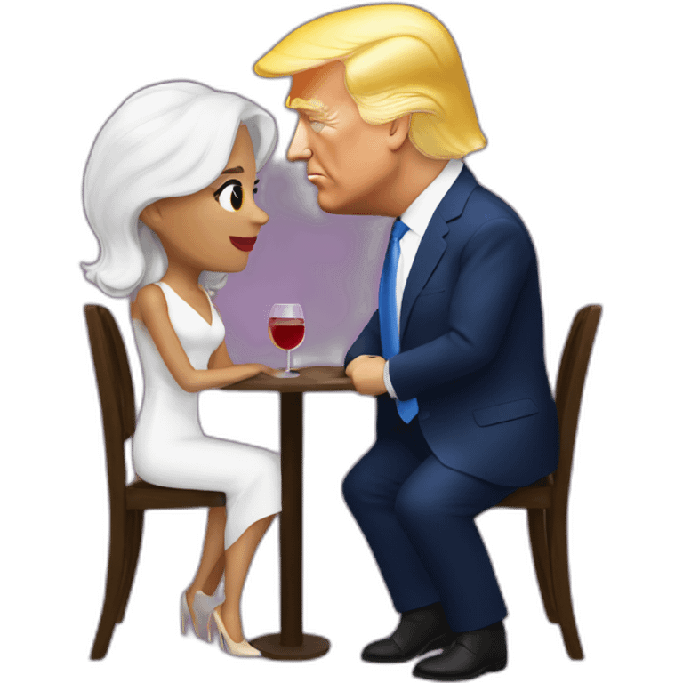 trump and joe biden on a date emoji