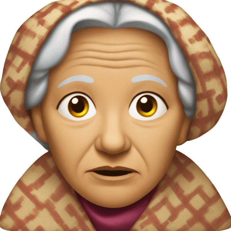 Old grumpy woman  emoji