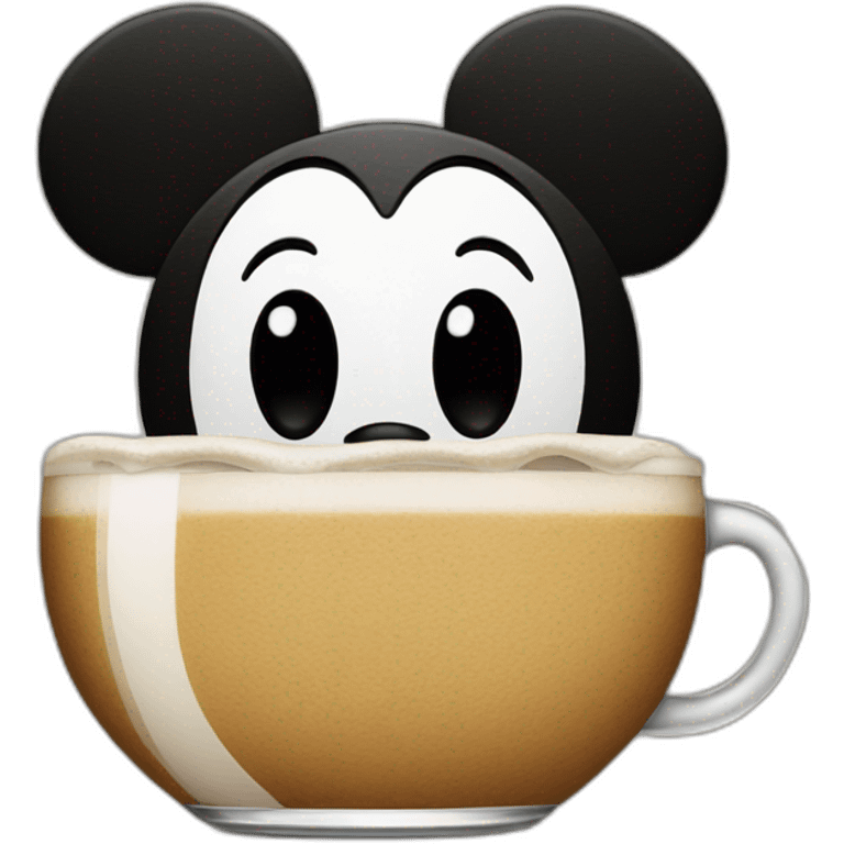 mickey drink coffee emoji