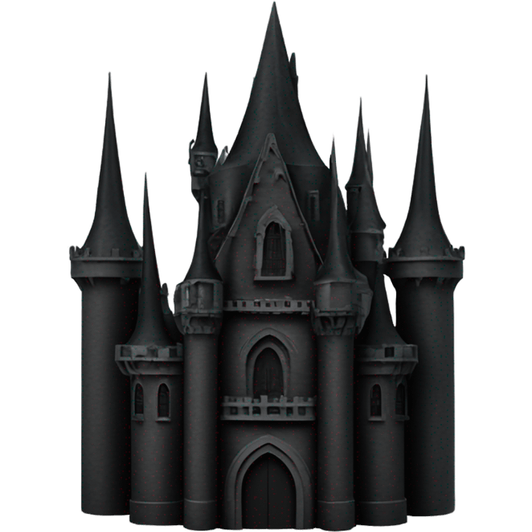 gothic castle in black emoji