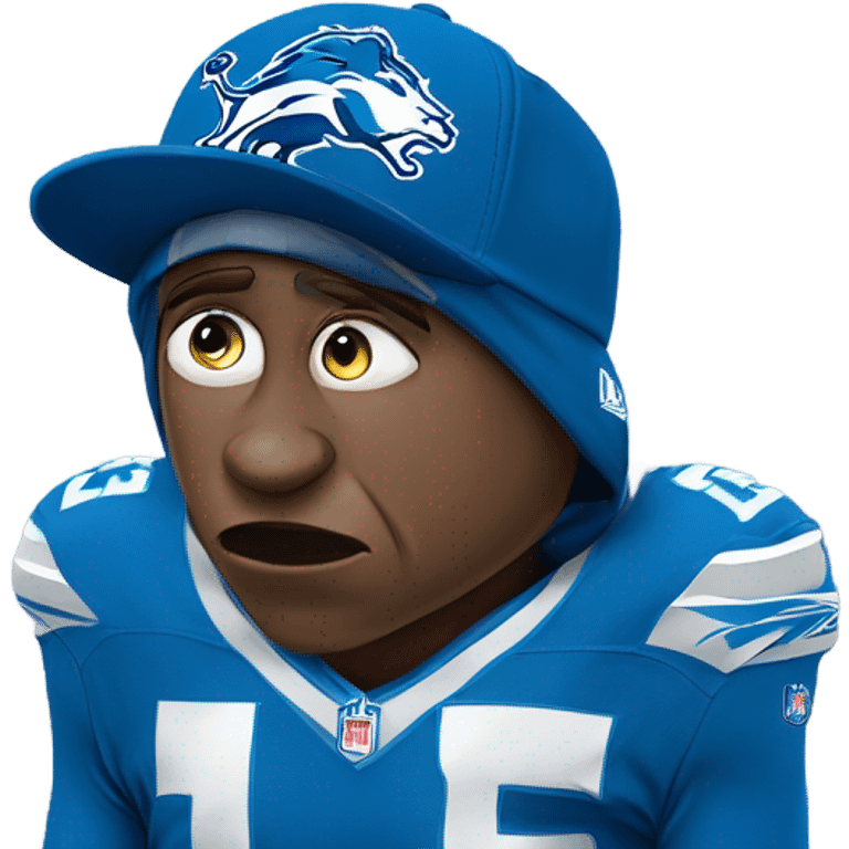 Crying Detroit lions fan emoji