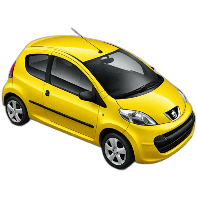 Peugeot 107 yellow  emoji