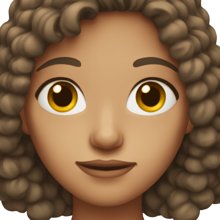 woman with brown hair and freckles  emoji