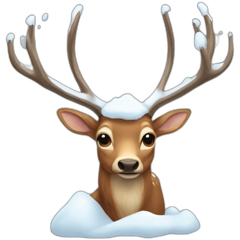 antlered Snow  emoji