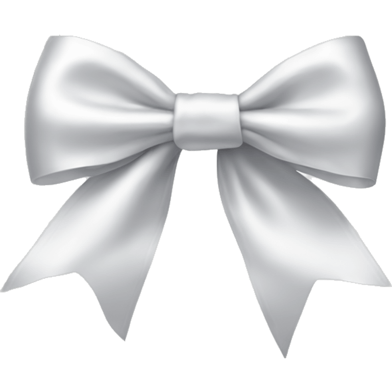 white satin bow emoji