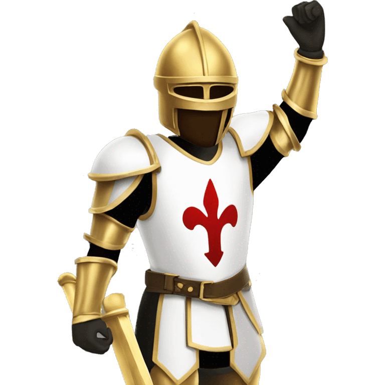 Golden Knight victory celebration hands up emoji